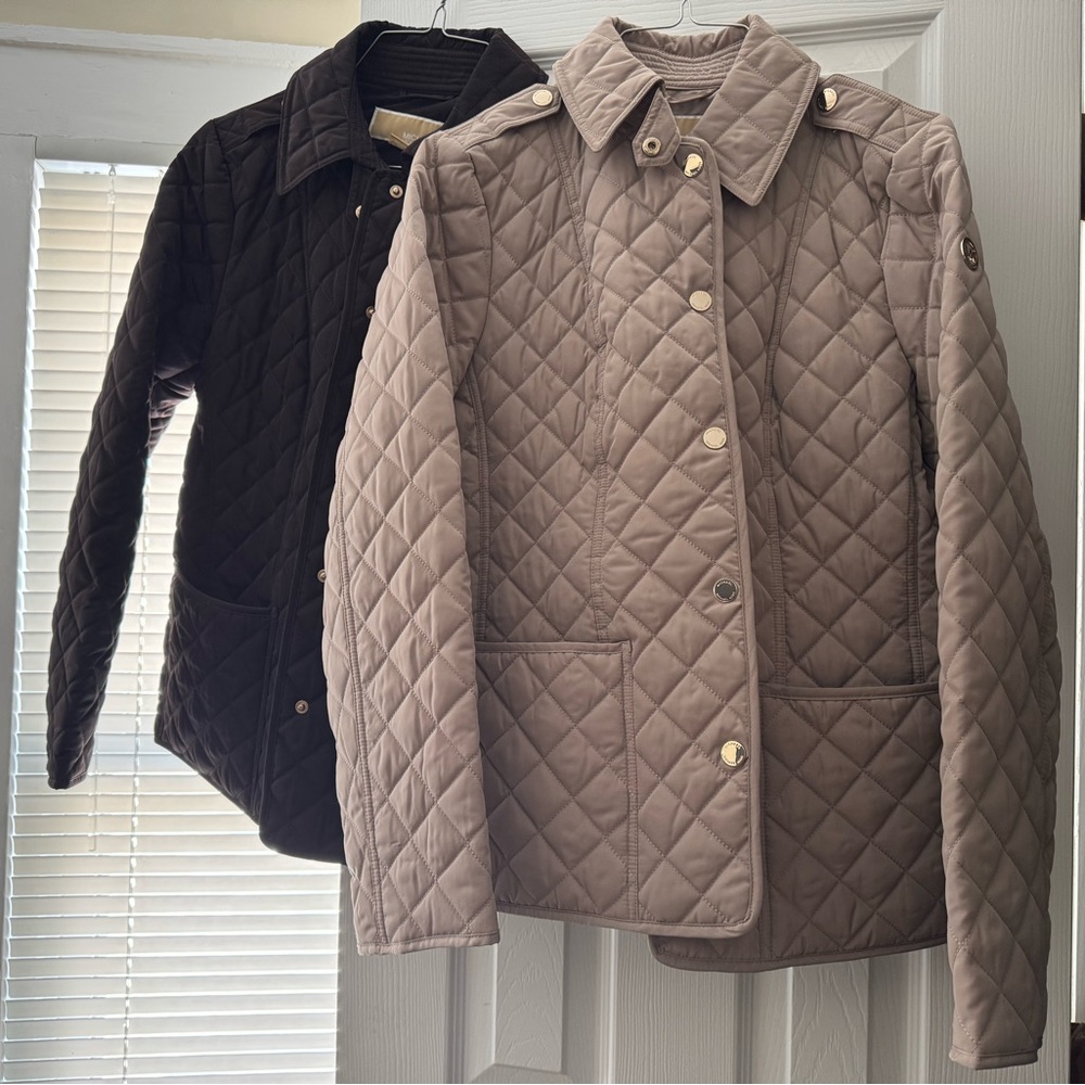 Michael Kors Quilted Jacket Two one in Beige and one in brown
